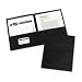 Avery Two-Pocket Portfolios, Embossed Paper, 30-Sheet Capacity, Black, Box of 25 (47988)