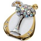 4GB Diamond Christmas Wine Glass Jewelry USB Flash Memory Stick Drive