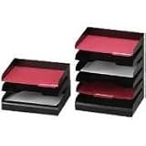 Buddy Products 403-4 3-Tier desk tray/sorter, letter size, steel/black