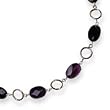 Sterling Silver Amethyst Necklace - 16 Inch