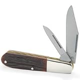 Barlow Pocket Knife w/Red Stag Bone Handle, 3-1/2