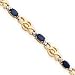 14k Sapphire and Diamond Bracelet - 7 Inch