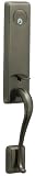Schlage FA358MON620 Monaco Exterior Handleset with Deadbolt, Antique Pewter