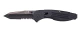 New SOG Knives Aegis Series Folding Tanto Half Serrated Edge Black TiNi Zytel Handle High Quality