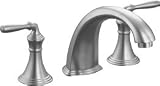 2 Handle Lever Bath Faucet Trim Devonshire Brushed Chrome