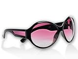 Produkt-Bild: Butterfly-Sonnenbrille mit roten Gl&auml;sern, schwarz