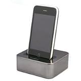 Produkt-Bild: Paserro Dockingstation (USB) All-in-one Apple inkl. Netzladeger&auml;t f&uuml;r Apple iPhone 3GS, 3G, 1G, iPod Touch, Touch 2G, 40GB, Photo 60GB, Video 30GB, 60GB, Classic 80GB, Classic 160GB, Nano, 2G, 3G, 4G - Farbe: silber metallic chrom