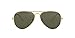 Ray-Ban RB3025 Aviator Classic Polarized Sunglasses, Gold/Polarized Green, 55 mm