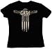 JOHNNY CASH - Wings - Black Vintage Women's / Girls T-shirt (Girlie / Babydoll)