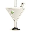 Finders Key Purse Martini Glass Keychain