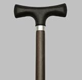 Acrylic, T Shape, Wood Shaft, Walnut Finish Cane