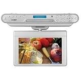 Coby KTFDVD1093 10.2-Inch Under-The-Cabinet LCD TV with Built-in DVD/CD Player and AM/FM Radio - Silver
