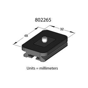 Arca Swiss Slidefix Quick Release Universal Camera Plate - 48mm long x 32mm Wide - 1.89 x 1.26)