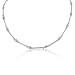 Sterling Silver Bar and Bead Stations Necklace - 17"