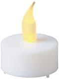 Pack of 12 – Flameless LED Tea Lights, White with Amber Flame, Battery Operated Flickering Tealights, Tealight Candle, Wedding, Home Décor, Christmas, Party Picture