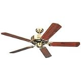 Monte Carlo 5BS52AB Builder Supreme Antique Brass Builder Ceiling Fan 52 Blade Span