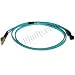 10Gb Aqua Fiber Optic Cable, MTRJ to LC, Multimode Duplex (50/125) - 15 Meter