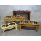 A Leg Up Country Style Dog Feeder-Large-Honey Pine