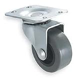 Industrial Grade 1UHK6 Swivel Caster, 3 In, 125 Lb, TPR Tread