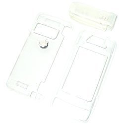 LG Voyager VX-10000 VX10000 Translucent Clear Snap-On Case Cover with Removable Swivel Belt Clip