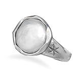 Cultured Freshwater Coin Pearl Ring in Sterling Silver