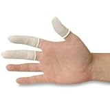 Finger Cots - White - Latex - Medium - Box of 144