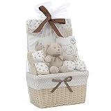 Cutie Pie Baby 10-Piece Fancy Gift Basket – Tan Star
