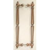 12 CTC Back To Back Passage Door Pull - Antique Copper