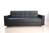 BERNSTEIN 3 Sitzer Klappsofa Schlafsofa Leder Optik PAF37