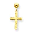 14k Post Cross Earrings