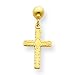 14k Post Cross Earrings