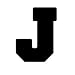 Varsity Lettering Letter J White Decal