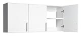 Elite Storage 54 Wall Cabinet with 3 doors (White) (24H x 54W x 12D)