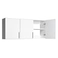 Elite Storage 54" Wall Cabinet with 3 doors (White) (24"H x 54"W x 12"D)