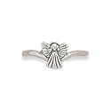 Angel Oxidized Sterling Silver Child's Ring