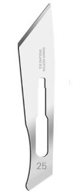 Swann Morton No.25 Scalpel Blades - Box of 100 - New Dated 2022 - NON STERILE
