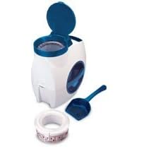 Petmate 22501 LitterLocker Plus with Microban, White/Planet Blue