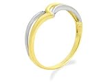 9ct Two-Colour Gold Wishbone Ring