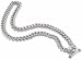 20 Inch Heavy Link Toggle Men's Necklace with 2 Round Cut Diamonds by Hot Diamonds Sterling Silver