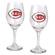 Cincinnati Reds 2 Piece Wine Glass Set
