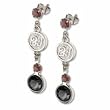 Jeff Gordon Rhodium Logo Earrings