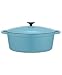 Martha Stewart Collection Blue Enameled Cast Iron Oval Casserole, 7 Qt.