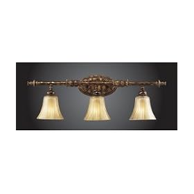 Bedminster Collection Burnt Gold Leaf 3-Light Bath Fixture