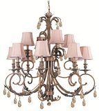 Crystorama 6909-FB-GT-MWP Royal 12 Light Chandelier