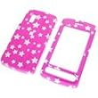 LG Vu / CU920 / CU915 MAGENTA STARS STYLE DESIGN SNAP-ON CASE COVER WITH REMOVABLE SWIVEL BELT CLIP