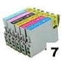 1 Full set + 1 FREE BLACK, 801-806..... 7 compatible ink cartridges, fits epson printers R265, R285, R360, R365, RX560, RX585, RX685, New latest chip, high capacity ink cartridges, 801 X 2, 802 X 1, 803 X 1, 804 X 1, 805 X 1, 806 X 1