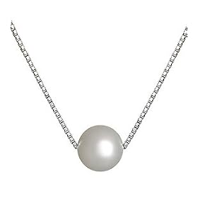 Madison White 8-9mm AA Freshwater Pearl Pendant by Pearls Only