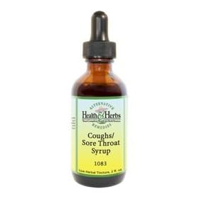 Click here to buy COUGHS SORE THROAT SYRUP 2 oz Tincture Extract by ALTERNATIVE Health & Herbs REMEDIES.