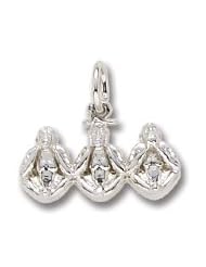 Rembrandt Charms Three Monkeys Charm