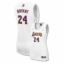 Kobe Bryant Los Angeles Lakers #24 Women's Replica Adidas NBA Basketball Jersey (White)
